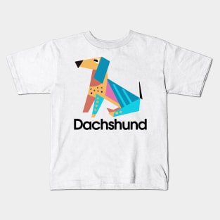 Dachshund Retro Minimalistic Dog Owner Wiener Dog Funny Kids T-Shirt